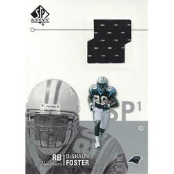 701741 Deshaun Foster Player Worn Jersey Patch Carolina Panthers 2002 Upper Deck No.AT1DF Football Card