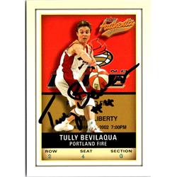 701855 Tully Bevilaqua Autographed Portland Fire 2002 Fleer Authentix No.53 Basketball Card