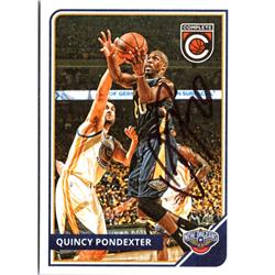 701874 Quincy Poindexter Autographed New Orleans Pelicans 2015 Panini Complete No.231 Basketball Card