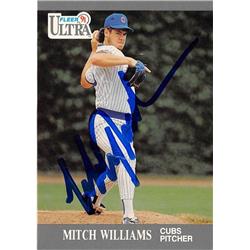 702013 Mitch Williams Autographed Chicago Cubs 1991 Fleer Ultra No.71 Baseball Card