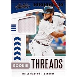 702199 Willi Castro Player Worn Memorabilia Patch Detroit Tigers 2020 Panini Absolute Rookie No.RTWC Baseball Card