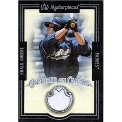 702210 Khalil Greene Player Worn Jersey Patch San Diego Padres 2008 Upper Deck Masterpieces Canvas No.CCGR Baseball Card