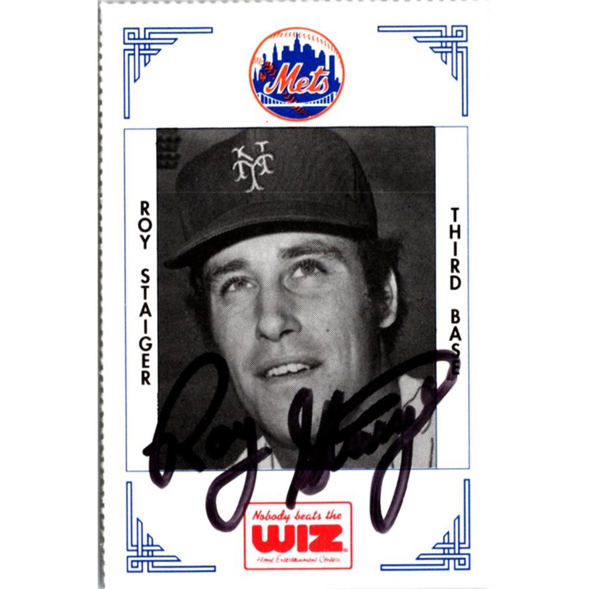 702319 Roy Staiger Signed New York Mets 1991 Wiz Mini No.374 Baseball Card