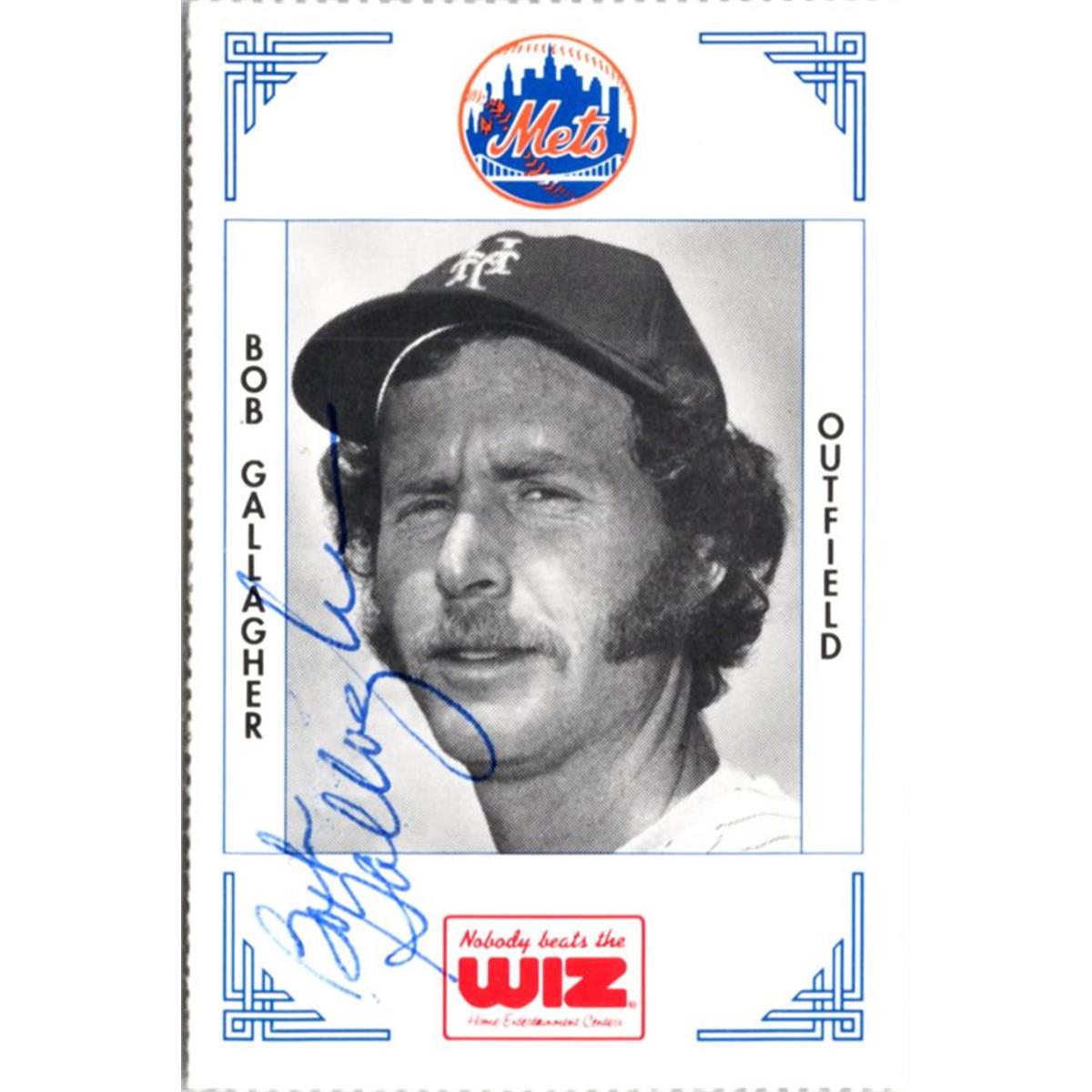 702389 Bob Gallagher Signed New York Mets 1991 Wiz Mini No.131 Baseball Card
