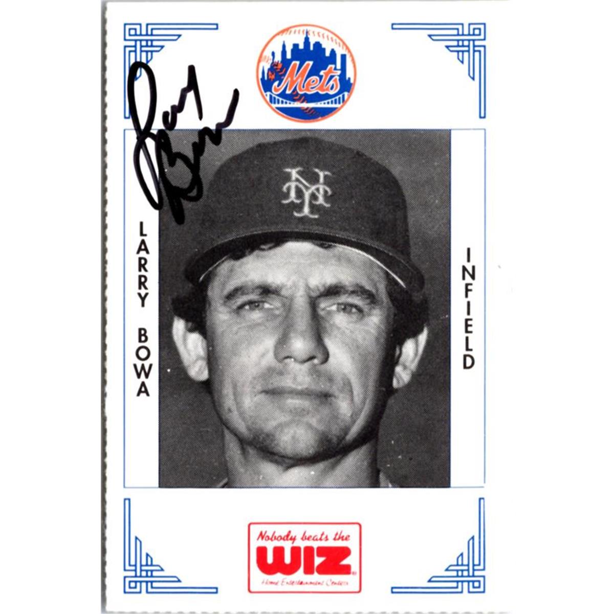 702412 Larry Bowa Signed New York Mets 1991 Wiz Mini No.48 Baseball Card
