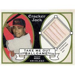 702576 Melvin Mora Used Bat Patch Baltimore Orioles 2005 Topps Cracker Jack Mini No.TOMM Baseball Card