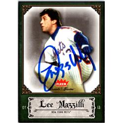702668 Lee Mazzilli Signed New York Mets 2006 Fleer Greats of the Game No.58 Baseball Card