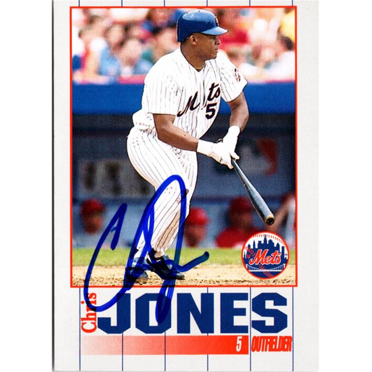 702858 Chris Jones Signed New York Mets 1995 Kahns No.5 Baseball Card