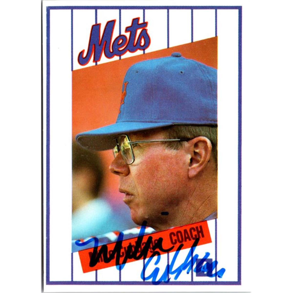 702902 Mike Cubbage Signed New York Mets 1991 Kahns No.4 Baseball Card
