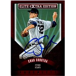 702964 Chad Sobotka Signed Atlanta Braves, JZ 2015 Panini Elite Extra Prospects Rookie No.135 Baseball Card