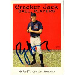 703066 Ryan Harvey Signed Chicago Cubs, JZ 2004 Topps Cracker Jack No.187 Baseball Card