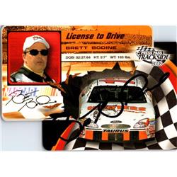 689303 Brett Bodine Autographed Auto Racing, NASCAR & SC 2002 Press Pass Trackside No.LOP3 Trading Card