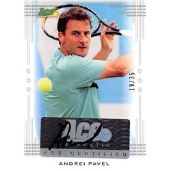 689465 Andrei Pavel Autographed Romania 2013 Ace Authentic Certified No.BAAP3 LE 19-35 Tennis Card
