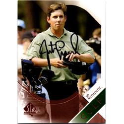689503 Justin Leonard Autographed PGA Tour, Texas Longhorns & SC 2003 Upper Deck No.8 Golf Card