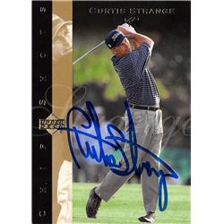 689529 Curtis Strange Signed Golf, PGA Tour - Wake Forest & SC 2003 Upper Deck Chip Shots No.100 Trading Card