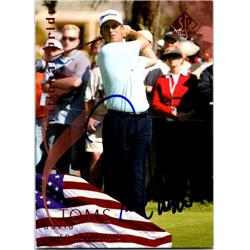 689539 David Toms Autographed PGA, LSU Tigers & SC 2003 Upper Deck National Pride No.46 Golf Card