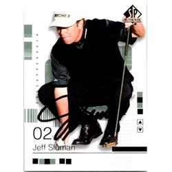 689544 Jeff Sluman Autographed PGA, Florida State Seminoles & SC 2002 Upper Deck No.42 Golf Card
