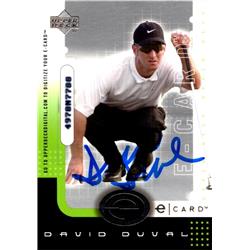 689619 David Duval Autographed PGA Tour, Georgia Tech & SC 2001 Upper Deck E-card No.EDD Golf Card