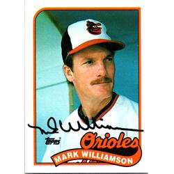 689660 Mark Williamson Autographed Baltimore Orioles 1989 Topps No.546 Baseball Card