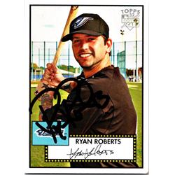 689701 Ryan Roberts Autographed Toronto Blue Jays, JZ 2006 Topps 52 Rookie No.185 Baseball Card