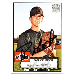 689715 Patrick Misch Autographed San Francisco Giants, JZ 2007 Topps 52 Rookie No.156 Baseball Card