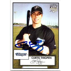 689718 Curtis Thigpen Autographed Toronto Blue Jays, JZ 2007 Topps 52 Rookie No.138 Baseball Card