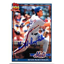 689859 Kevin Mcreynolds Autographed New York Mets 1991 Topps No.105 Baseball Card
