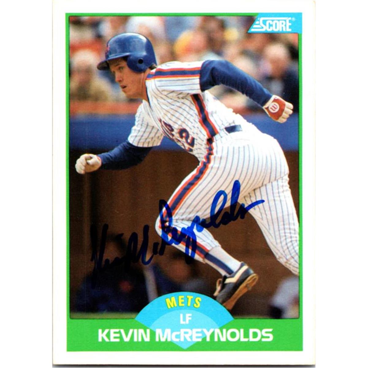 689870 Kevin Mcreynolds Autographed New York Mets 1989 Score No.93 Baseball Card