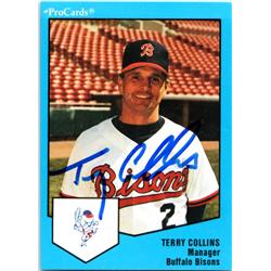 700277 Terry Collins Autographed Buffalo Bisons, SC 1989 Procards No.1668 Baseball Card