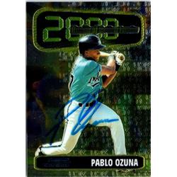 700653 Pablo Ozuna Autographed Florida Marlins, JZ 1999 Bowman Chrome Rookie No.ROY6 Baseball Card -  Autograph Warehouse