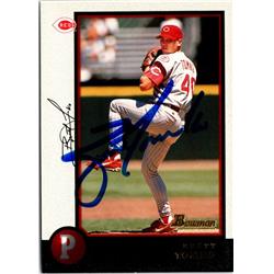 700664 Brett Tomko Autographed Cincinnati Reds, JZ 1998 Bowman No.11 Baseball Card