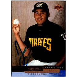 700736 Francisco Cordova Autographed Pittsburgh Pirates, JZ 1999 Upper Deck No.207 Baseball Card