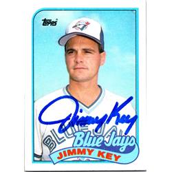 700753 Jimmy Key Autographed Toronto Blue Jays, JZ 1989 Topps No.229 Baseball Card -  Autograph Warehouse