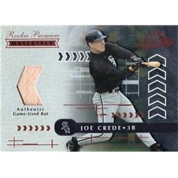 700761 Joe Crede Player Used Bat Patch Chicago White Sox 2001 Playoff Absolute Rookie Premiere No.174 Baseball Card
