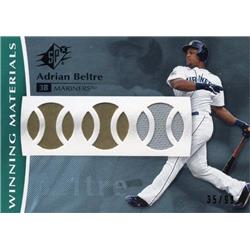 687790 Adrian Beltre Player Worn Jersey Patch Seattle Mariners 2008 Upper Deck Winning Materials No.WMBE LE 35-99 Baseball Card