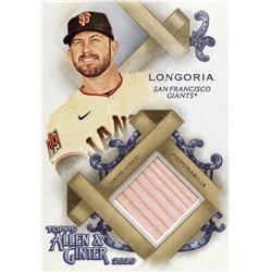 687823 Evan Longoria Player Used Bat Patch San Francisco Giants 2020 Topps Allen & Ginter No.FSRAEL Baseball Card