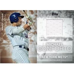 687829 Michal Conforto Player Worn Jersey Patch New York Mets 2020 Topps Major League Material No.MLMMCO Baseball Card