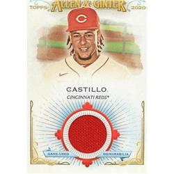 687841 Luis Castillo Player Worn Jersey Patch Cincinnati Reds 2020 Topps Topps Allen & Ginter No.FSRBLCA Baseball Card