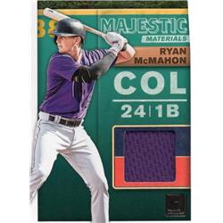 687873 Ryan Mcmahon Player Worn Jersey Patch Colorado Rockies 2019 Donruss Majestic Materials No.MMRM Baseball Card
