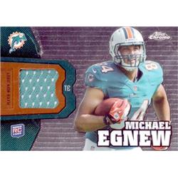 687932 Michael Egnew Player Worn Jersey Patch Miami Dolphins 2012 Topps Chrome Rookie No.RR16 Football Card