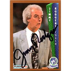 688071 Jimmy Rodgers Autographed Minnesota Timberwolves, SC 1992 Fleer No.137 Basketball Card