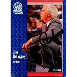 688073 Jimmy Rodgers Autographed Minnesota Timberwolves, SC 1991 Fleer No.126 Basketball Card