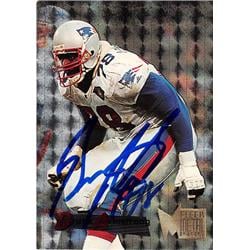 688211 Bruce Armstrong Autographed New England Patriots 1995 Fleer Metal No.110 Football Card