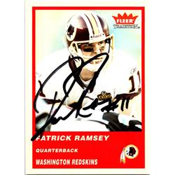 688242 Patrick Ramsey Autographed Washington, SC 2004 Fleer Tradition No.155 Football Card