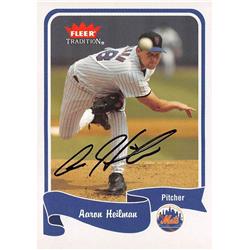 688470 Aaron Heilman Autographed New York Mets 2004 Fleer Tradition No.414 Baseball Card