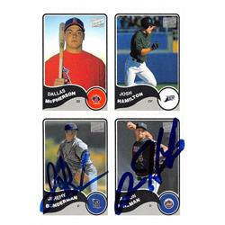688476 Aaron Heilman & Jeremy Bonderman Autographed Mets, Tigers 2003 Topps Bazooka Sticker No.51 Baseball Card
