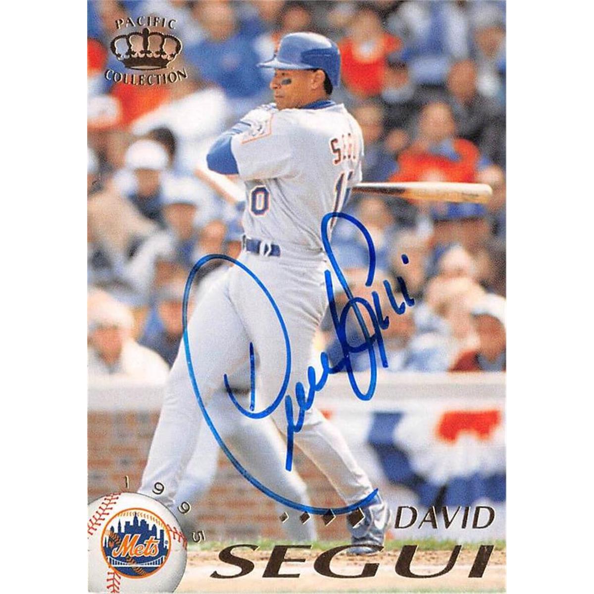 688483 David Segui Autographed New York Mets 1995 Pacific No.288 Baseball Card