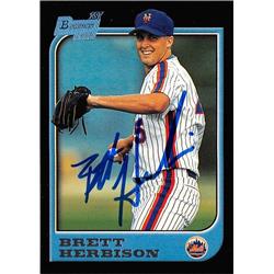 688550 Brett Herbison Autographed New York Mets 1997 Bowman 1st Rookie No.408 Baseball Card