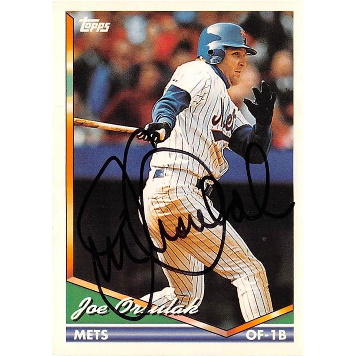688636 Joe Orsulak Autographed New York Mets 1994 Topps No.643 Baseball Card