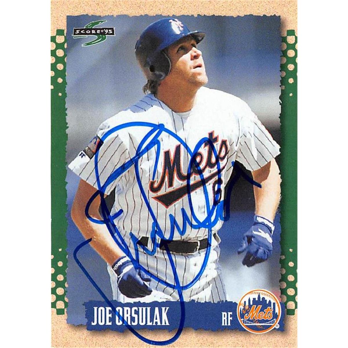 688642 Joe Orsulak Autographed New York Mets 1995 Score No.129 Baseball Card
